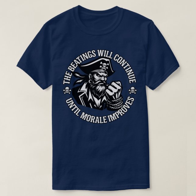Camiseta Los golpes continuarán hasta que mejore la moral 3 (Diseño del anverso)