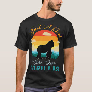Camiseta Los gorilas Chicas sólo un Chica que ama a los gor