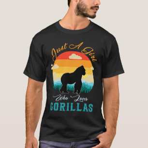 Camiseta Los gorilas Chicas sólo un Chica que ama a los gor