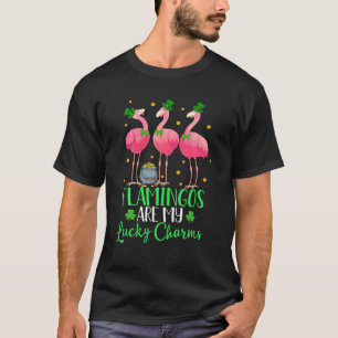 Camiseta Los graciosos flamencos del Día de San Patricio so