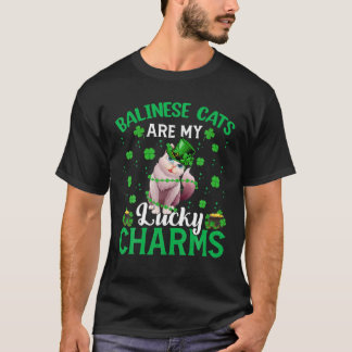 Camiseta Los Graciosos Gatos Balineses Son Mi Lucky Charms 