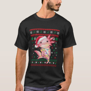Camiseta Los graciosos Navidades Axolotl Santa Kawaii Encen