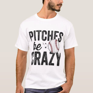 Camiseta Los graciosos tee de béisbol son locos para mamá a