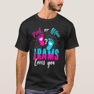Camiseta Los Gramos Rosa O Azul Te Aman Género Revelar Bebé