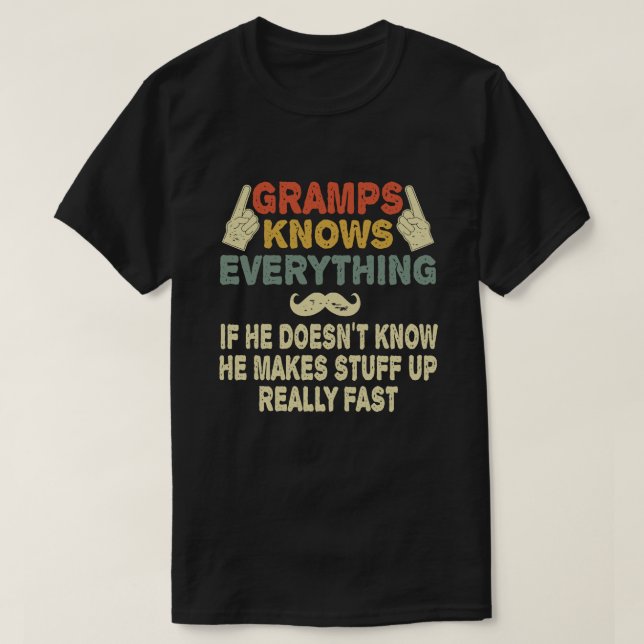Camiseta Los Gramps saben todo lo gracioso que es el regalo (Diseño del anverso)