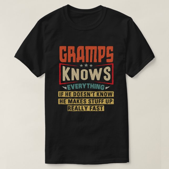 Camiseta Los Gramps saben todo lo gracioso que es el regalo (Diseño del anverso)