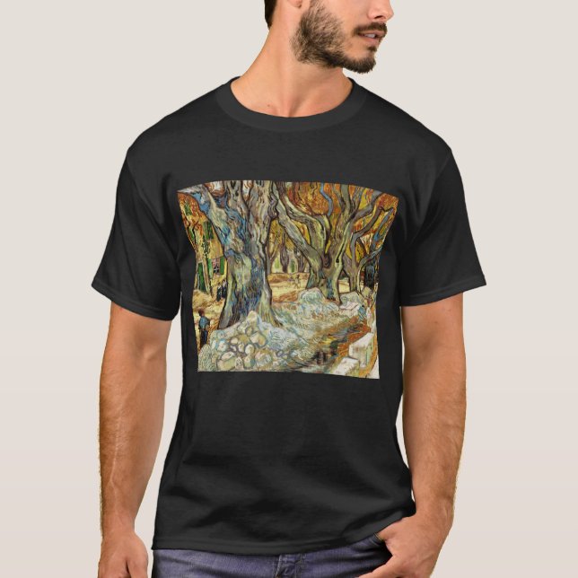 Camiseta Los Grandes Árboles Del Avión De Vincent Van Gogh (Anverso)