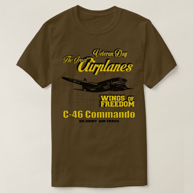 Camiseta Los grandes aviones Curtiss C Commando (Diseño del anverso)