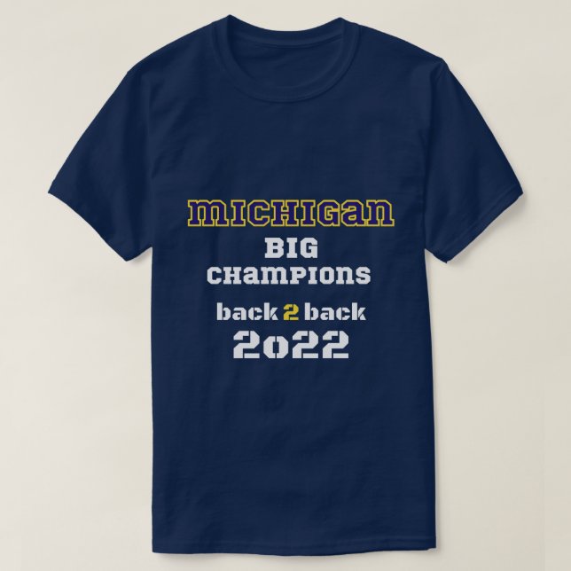Camiseta Los grandes campeones de Michigan en la marina de  (Diseño del anverso)
