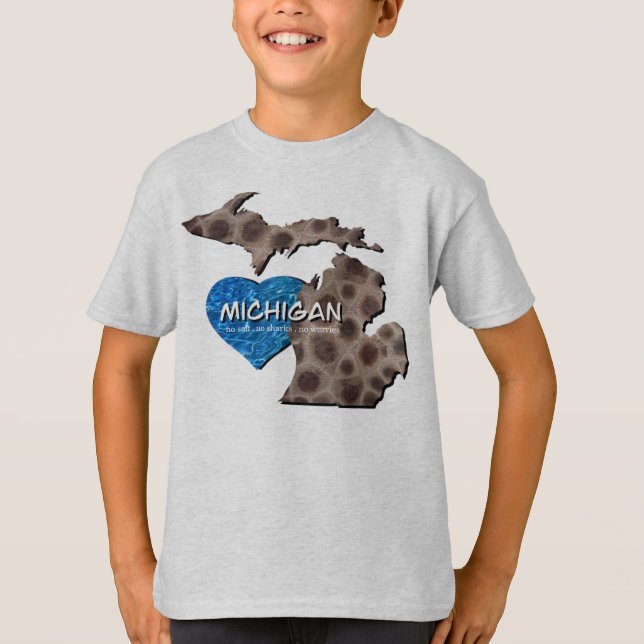 Camiseta Los Grandes Lagos | sin sal, sin tiburones, sin pr (Anverso)