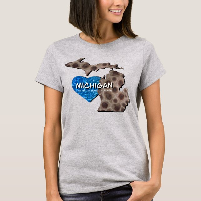 Camiseta Los Grandes Lagos | sin sal, sin tiburones, sin pr (Anverso)