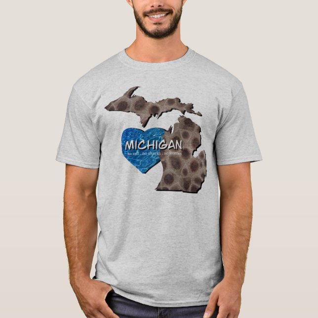 Camiseta Los Grandes Lagos | sin sal, sin tiburones, sin pr (Anverso)