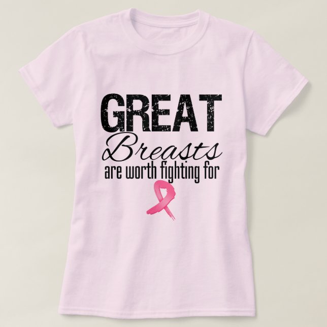 Camiseta Los GRANDES PECHOS valen el luchar para (Diseño del anverso)