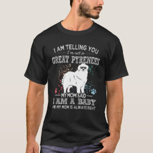 Camiseta Los Grandes Pirineos De Mamá Cachorro Por La Madre