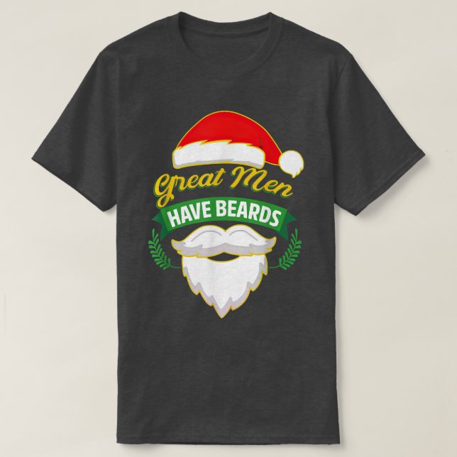Camiseta Los grandes tienen barba Santa Claus (Diseño del anverso)