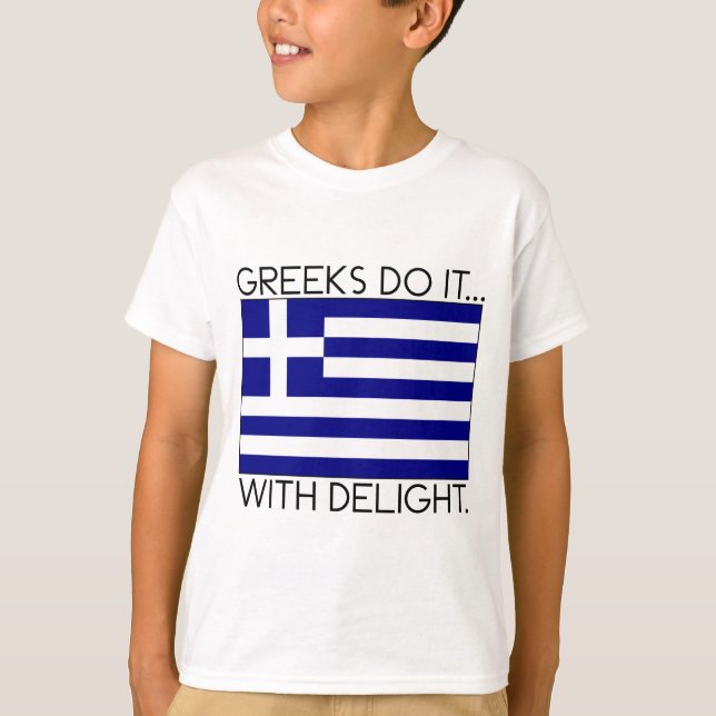 Camiseta Los griegos lo hacen... con deleite. (Anverso)