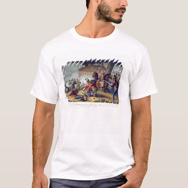 Camiseta Los guardias de caballo en la batalla de Waterloo, (Anverso)