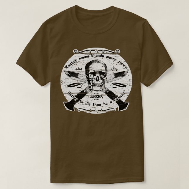 Camiseta Los gurkhas angustiados (Diseño del anverso)