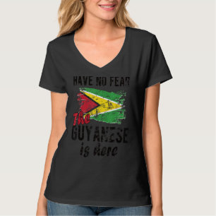 Camiseta Los Guyaneses Están Aquí Guyana Bandera Raíces Guy