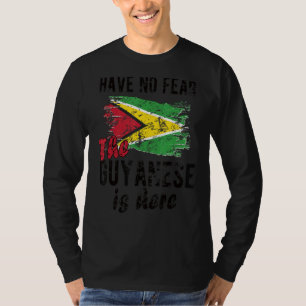 Camiseta Los Guyaneses Están Aquí Guyana Bandera Raíces Guy