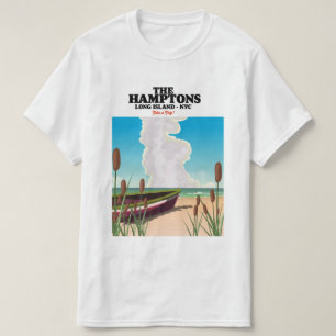 Camiseta Los Hamptons isla larga NYC, cartel de viaje.