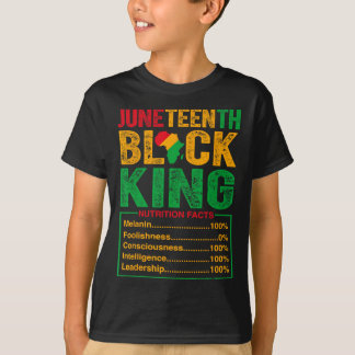 Camiseta Los hechos nutricionales del Rey Negro enorgullece