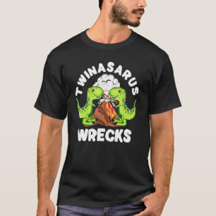 Camiseta Los hermanos gemelos Dinosaurio Twinasaurus destro