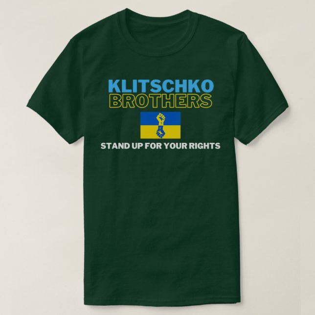 Camiseta Los Hermanos Klitschko Se Levantan Por Sus Derecho (Diseño del anverso)