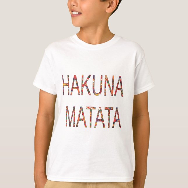 Camiseta Los hermosos colores de la cosecha africana Hakuna (Anverso)