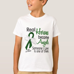 Camiseta Los héroes hacen cáncer de hígado de los ángel
