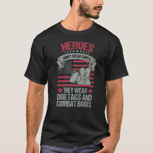 Camiseta Los héroes no llevan gorras, usan banderas de perr