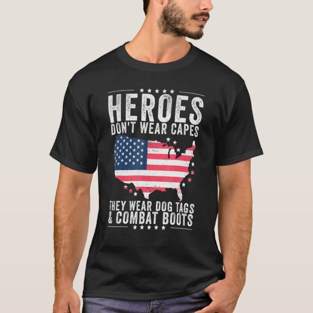 Camiseta Los héroes no llevan gorras, usan banderas de perr (Anverso)