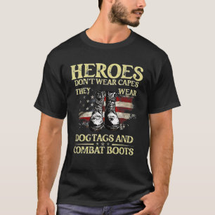 Camiseta Los héroes no llevan gorras, usan banderas de perr