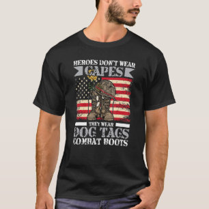 Camiseta Los héroes no usan capas, usan etiquetas de perro