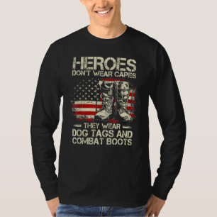 Camiseta Los héroes no usan capas, usan placas de identific