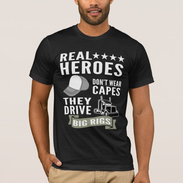 Camiseta Los héroes reales no usan mayúsculas conducen gran (Anverso)