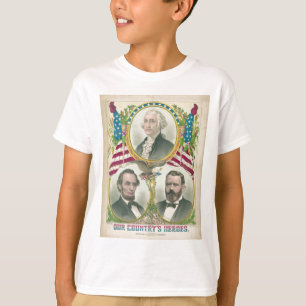 Camiseta Los héroes Washington Lincoln Grant de nuestro