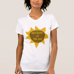 Camiseta Los hijos del sol ponen rayos de girasol claros am
