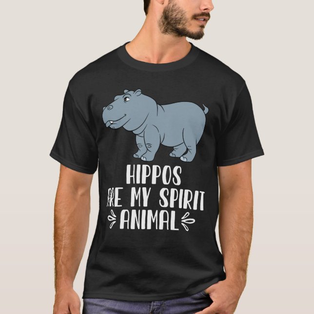 Camiseta Los hipopótamos son mi animal espiritual (Anverso)