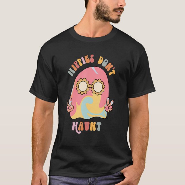 Camiseta Los hippies no molestan a la chica Hippie Ghost Ha (Anverso)