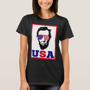 Camiseta Los hombres 4 de julio Shirt Abraham Lincoln USA S