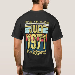Camiseta Los hombres 50 años El hombre el mito la leyenda J