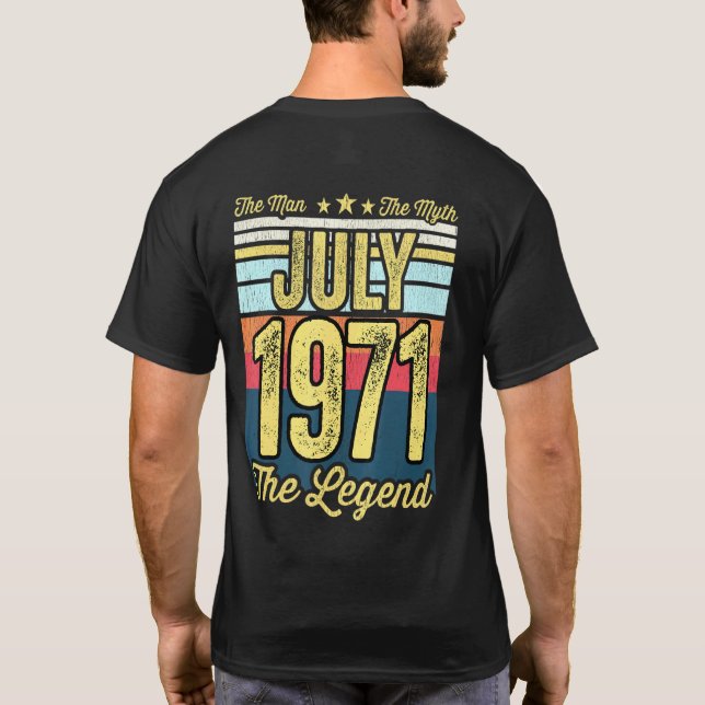 Camiseta Los hombres 50 años El hombre el mito la leyenda J (Reverso)
