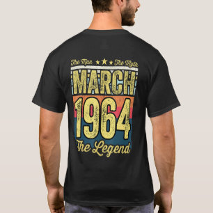 Camiseta Los hombres 57 años El hombre el mito la leyenda M