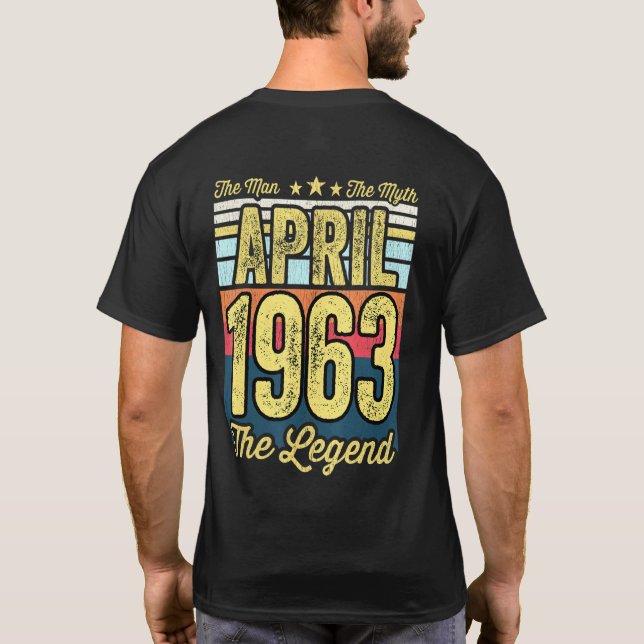 Camiseta Los Hombres 58 Años El Hombre El Mito La Leyenda A (Reverso)