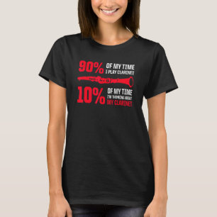 Camiseta Los Hombres 90 De Mi Tiempo Yo Juego Clarinet 10 I