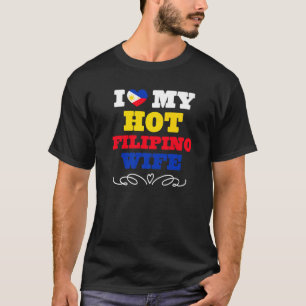 Camiseta Los hombres a los que amo a mi esposa filipina cal