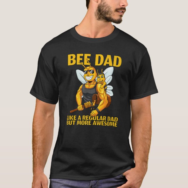 Camiseta Los Hombres Abejan A Papá Increíble Pastor De Abej (Anverso)