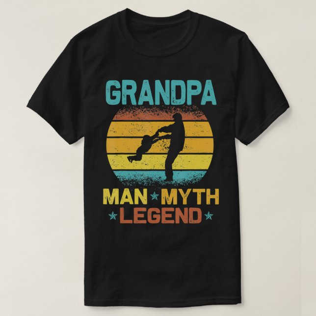 Camiseta Los Hombres Abuelo El Hombre El Mito El Regalo De  (Diseño del anverso)