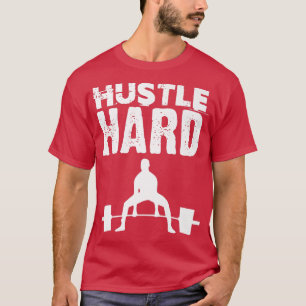Camiseta Los hombres agitan fuerte motivación de gimnasio P